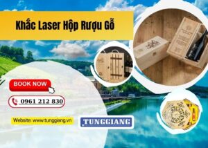Khắc Laser Hộp Rượu Gỗ