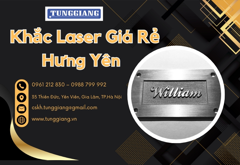 khắc laser giá rẻ hưng yên