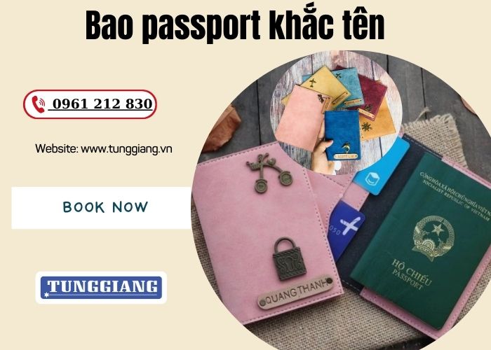 Bao passport khắc tên