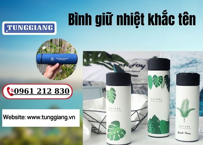Bình giữ nhiệt khắc tên