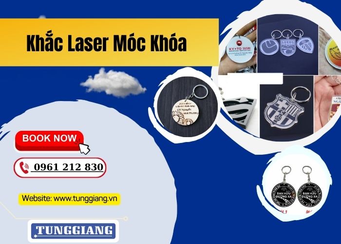 Khắc Laser Móc Khóa