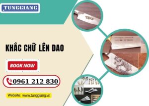 Khắc chữ lên dao