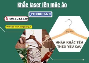 Khắc laser lên móc áo