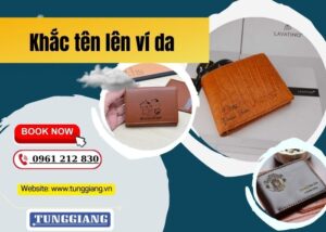 Khắc tên lên ví da