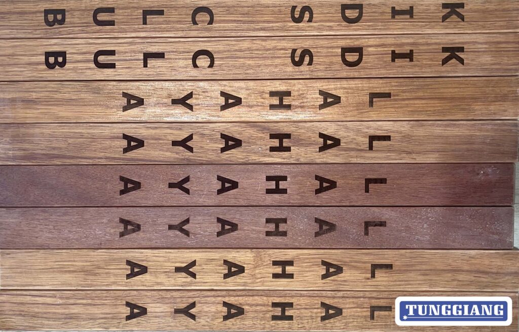 Khắc laser thanh gỗ